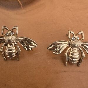 Gold Bee Earrings
